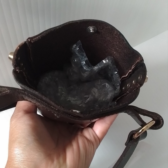 SALE ‼️ Michael Kors Studded Brown Genuine Leather Belt Bag NWT - Picture 15 of 17